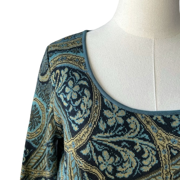 Peruvian Connection‎ Kashmiri Paisley Pima Cotton Dress | MEDIUM - Picture 3 of 11